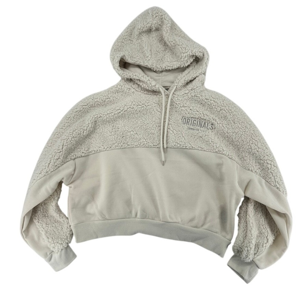Originals Brooklyn Cloth Sherpa Hoodie Cream‎ Pullover NWT Large